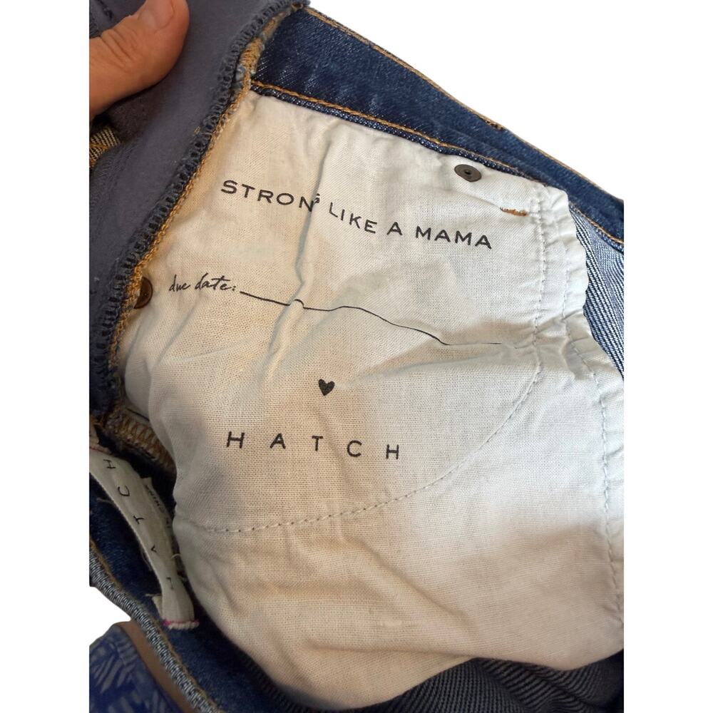 Hatch Cropped Frayed Edge Maternity Jeans Women's Sz. 27 - Picture 5 of 7
